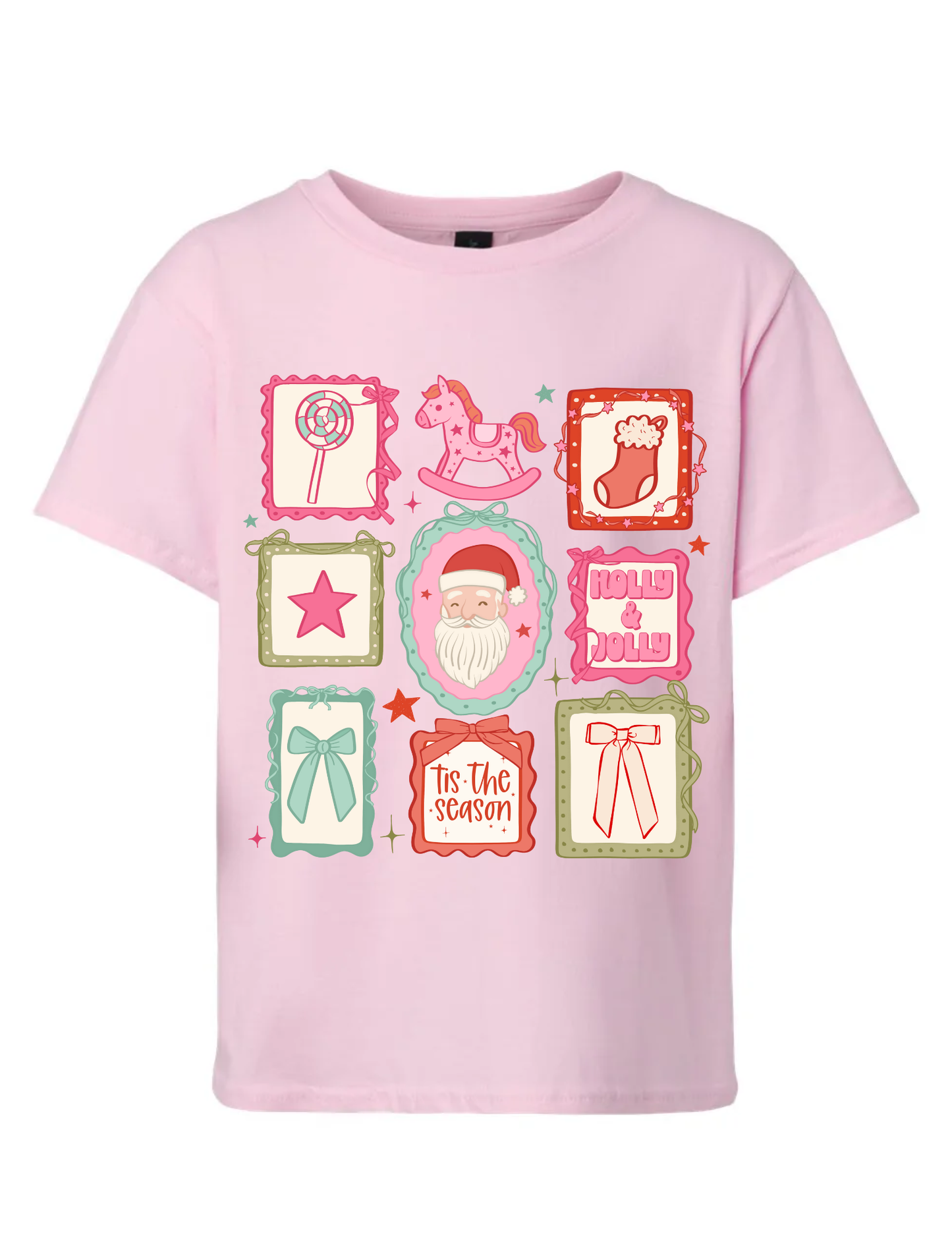 Pink Santa Collage | Youth T-Shirt