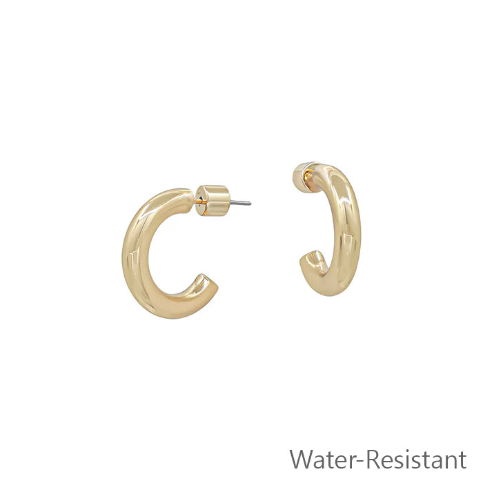 Water Resistant .75" Simple Hoop Earring