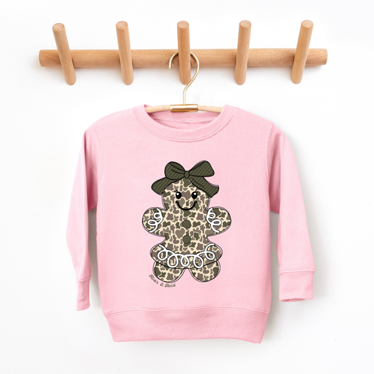 Camo Gingerbread Girl | Toddler Sweatshirt