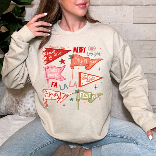 Merry & Bright Flags | Sweatshirt