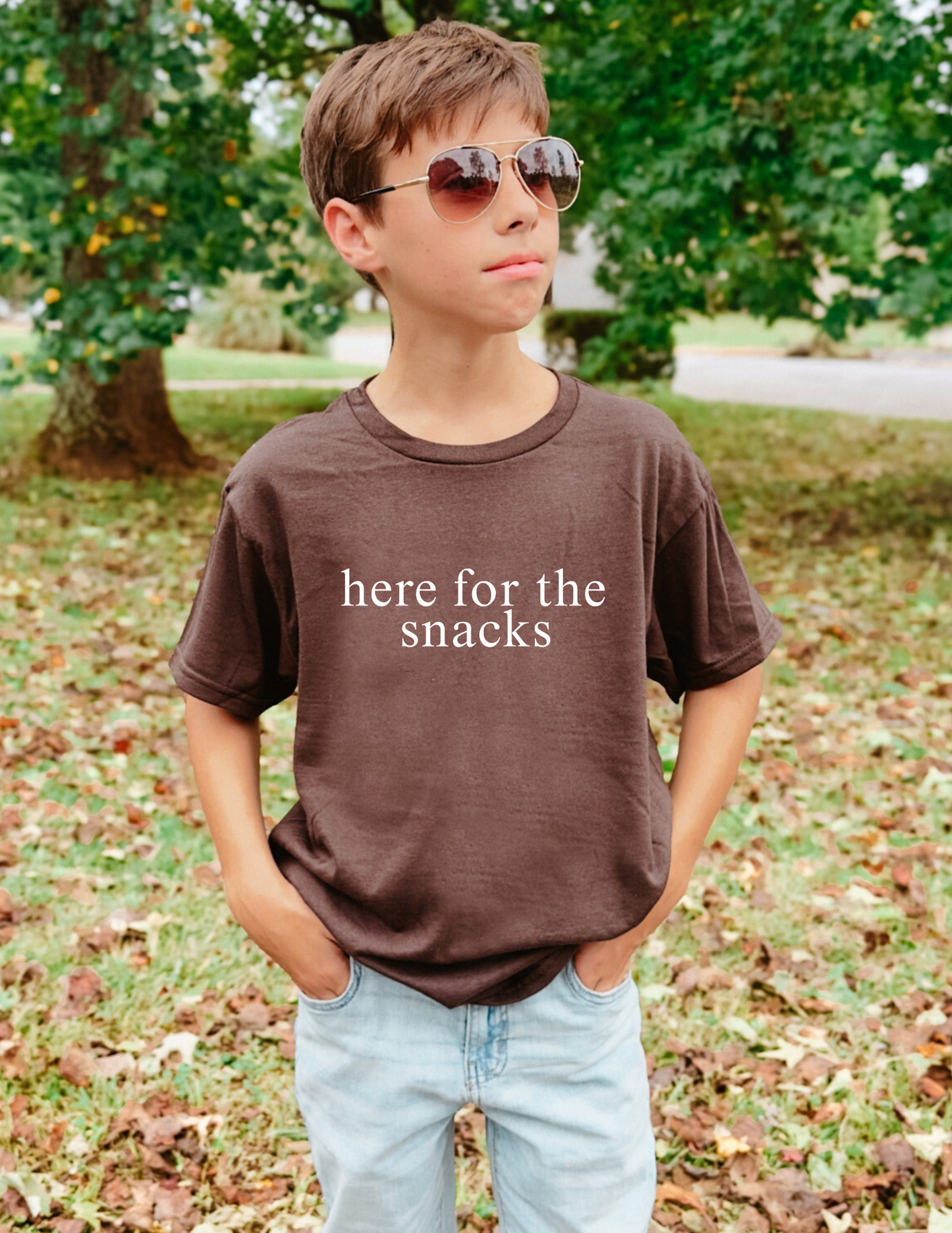 Here For The Snacks | Youth T-Shirt