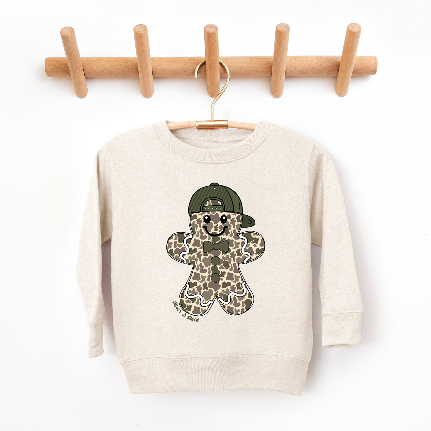 Camo Gingerbread Man | Toddler Sweatshirt