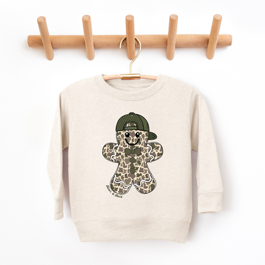 Camo Gingerbread Man | Toddler Sweatshirt