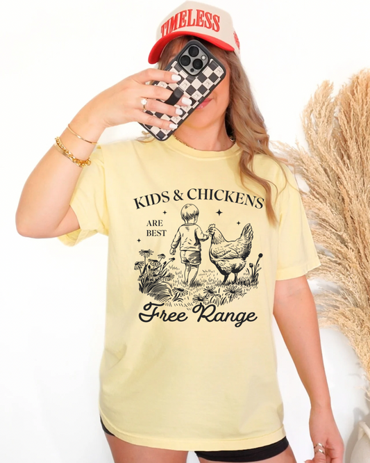 Kids and Chickens | T-Shirt