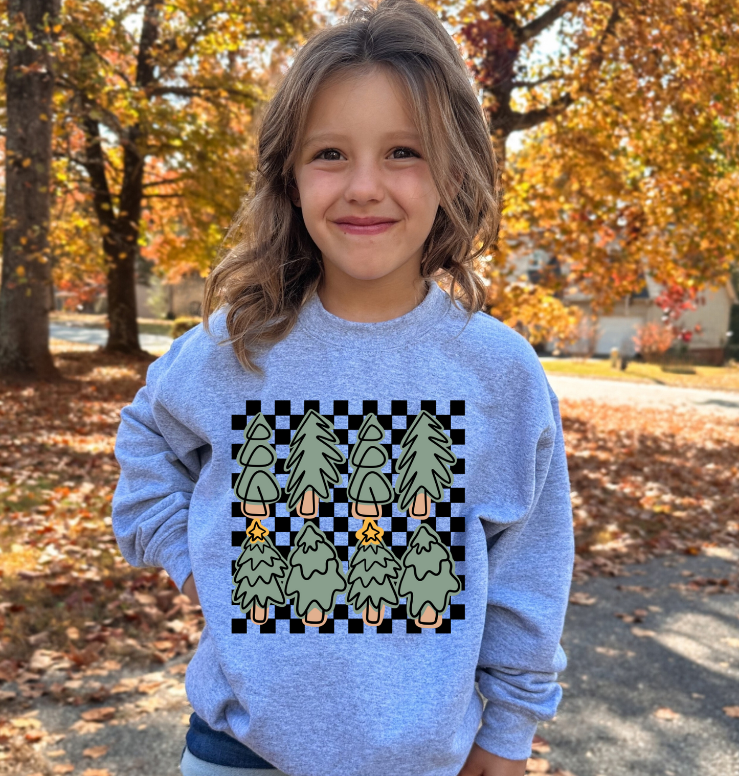 Checkered Trees | Youth Sweatshirt