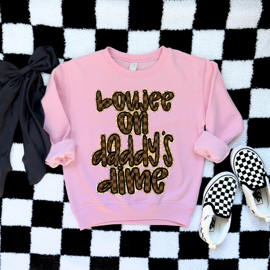Boujee On Daddy's Money | Toddler Sweatshirt