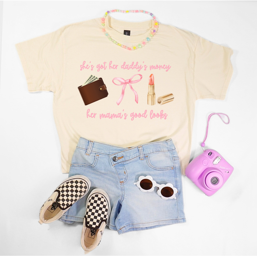 Daddy's Money, Mama's Looks | Youth T-Shirt