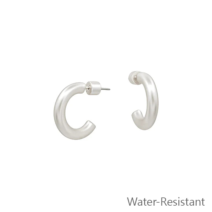Water Resistant .75" Simple Hoop Earring