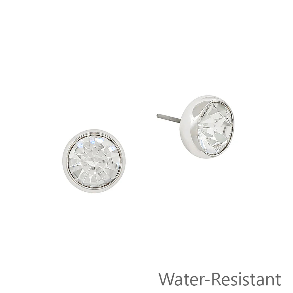 8mm Crystal Post Earring