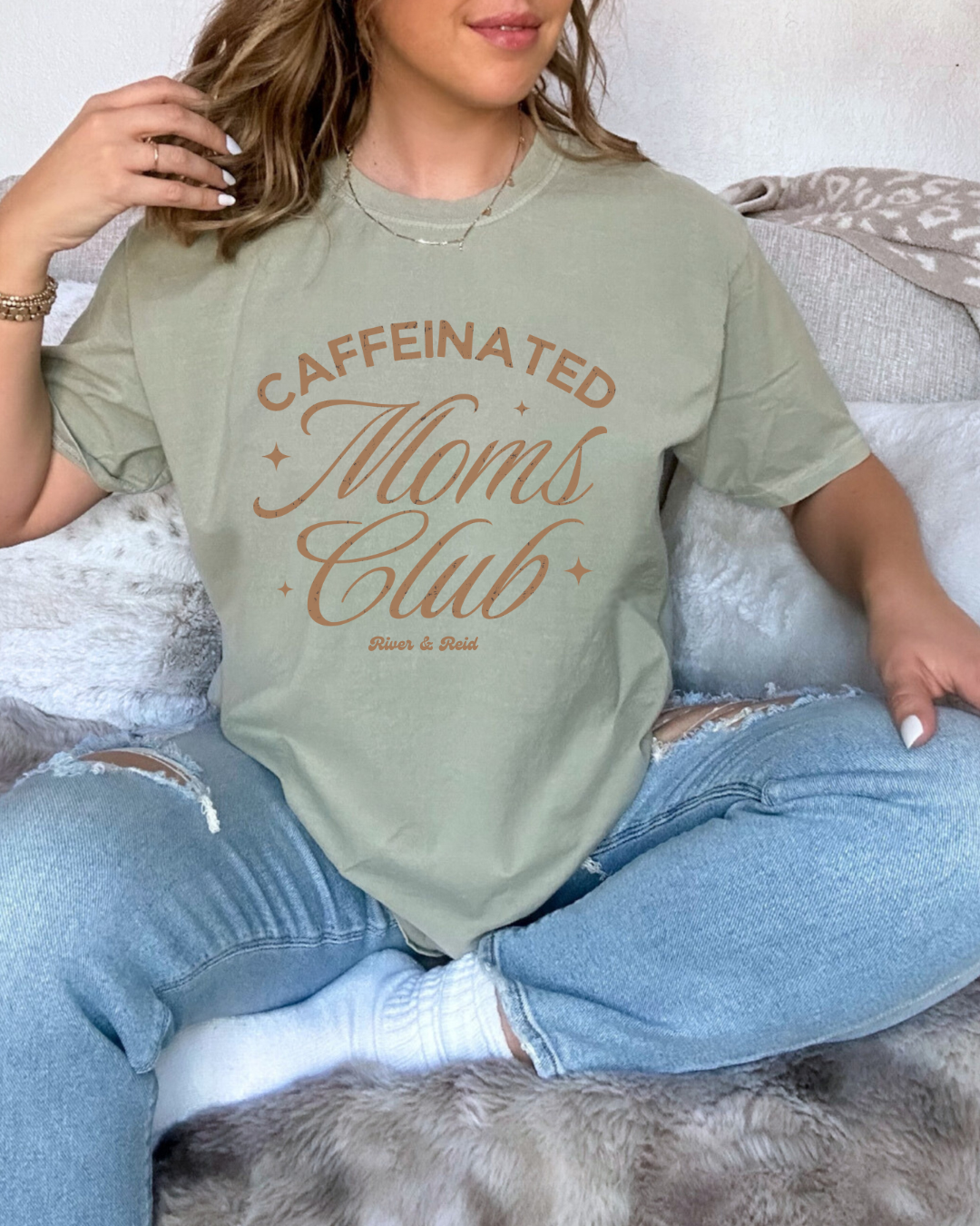 Caffeinated Mom's Club | T-Shirt