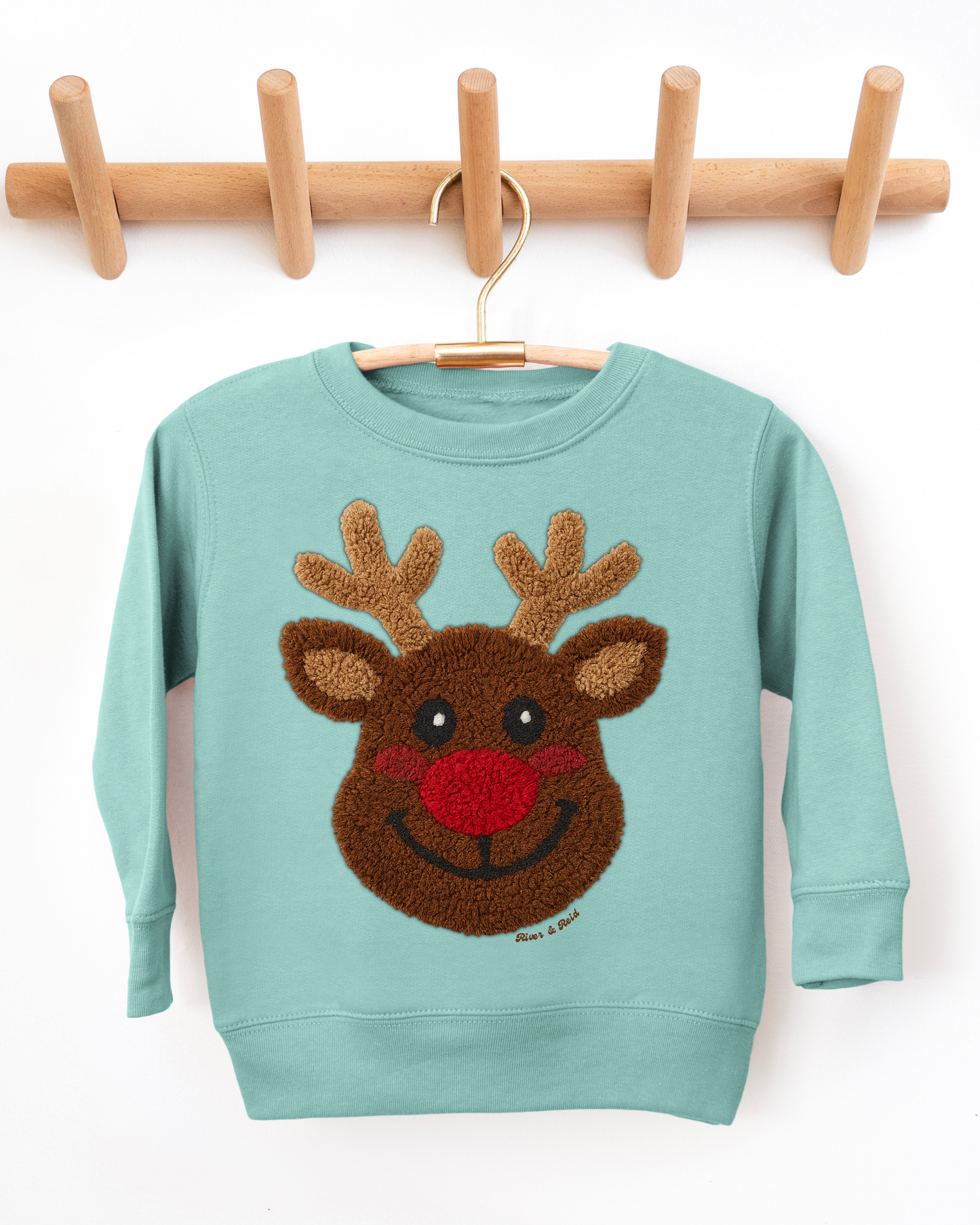 Faux Yarn Reindeer | Toddler Sweatshirt
