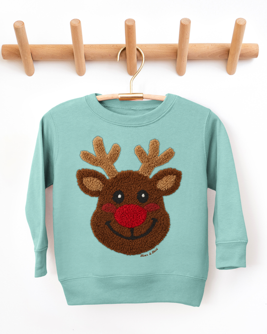 Faux Yarn Reindeer | Toddler Sweatshirt